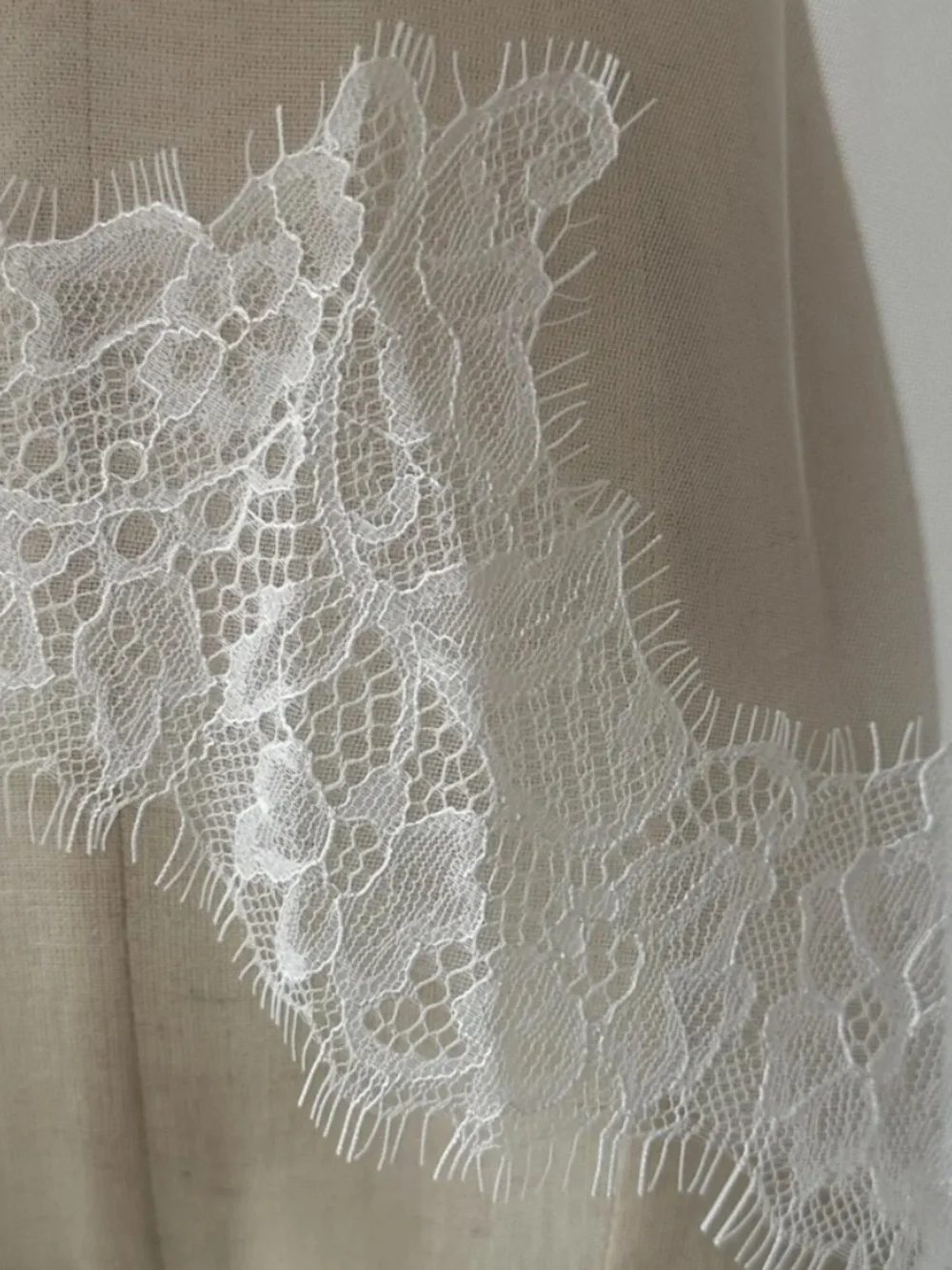 Brand New Lace Trimmed Veil with Blusher - 118 Inches / 300 cms